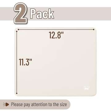Mr. Pen- Mouse Pad, 12.8"x11.3", 2 Pack, Beige Mouse Pads for Wireless Mouse, Computer Mouse Pad Gam...