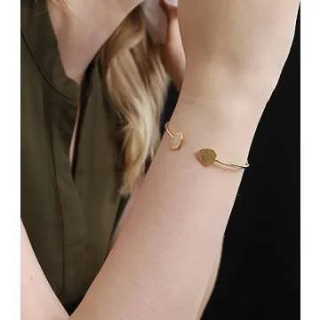 OZEL – Gold Bracelets for Women – 18K Real Gold Plated – Colorful Crystal Cute Bracelets for her (Green/Clear/Black/Pink Opal/Green Opal/White Opal) (White Opal, Free)