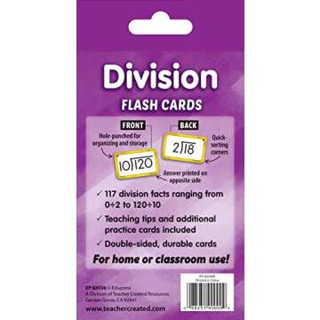 Teacher Created Resources Division Flash Cards (EP62036)