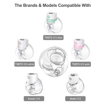 Wearable Breast Pump Accessories Replacement Parts Duckbill Valve Compatible with kmaier TSRETE Model S12 Breast Pump
