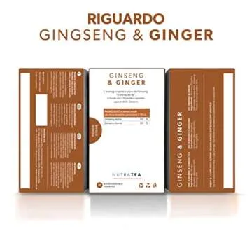Nutra Tea - Ginger & Ginseng Tea - 20 Tea Bags - Herbal Tea