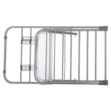 Clothes Drying Rack - Folding Indoor or Outdoor Portable Dryer for Clothing and Towels - Collapsible Laundry Clothes Stand by Everyday Home (Silver)