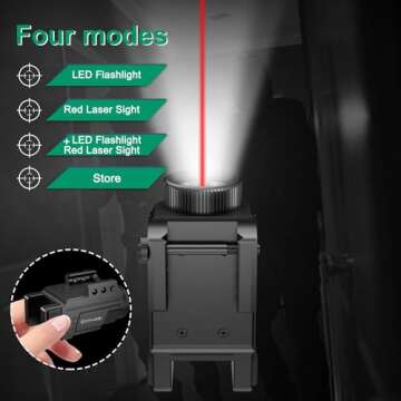 600 Lumens Taurus G2c G3C Pistol Red Laser Light Combo, Aluminium Tactical Flashlight and Red Laser ...