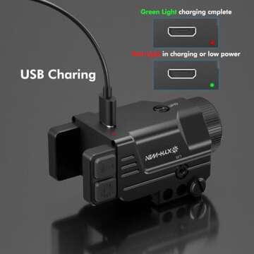 600 Lumens Taurus G2c G3C Pistol Red Laser Light Combo, Aluminium Tactical Flashlight and Red Laser Sight with Strobe Function for Glock, Sig P320, Beretta 90two, S&W 99 and S&W TSW