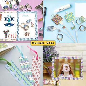 Mooker Washi Tape Set of 48 Rolls,Decorative Washi Masking Tape Set for DIY Crafts and Gift Wrapping