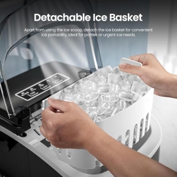 Kismile Portable Ice Maker with Rapid Ice Production