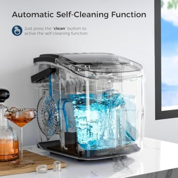 Kismile Portable Ice Maker with Rapid Ice Production