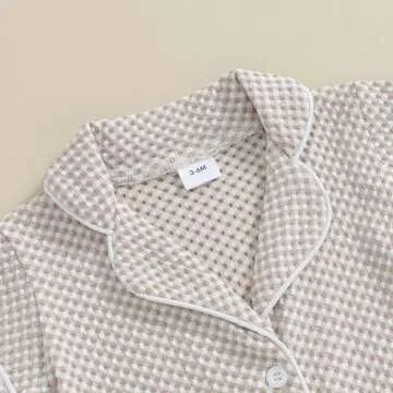 Baby Boy Girl Clothes Newborn Bubble Romper Short Sleeve Bodysuit Button Down One Piece Romper Jumpsuit Summer Outfit (Khaki-Jumpsuit, 12-18 Months)