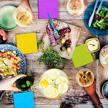 Vibrant Resinta 120-Piece Cocktail Napkin Set for Parties