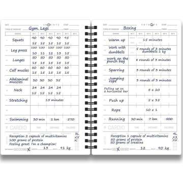 Fitness Log Book & Planner for Effective Goal Tracking