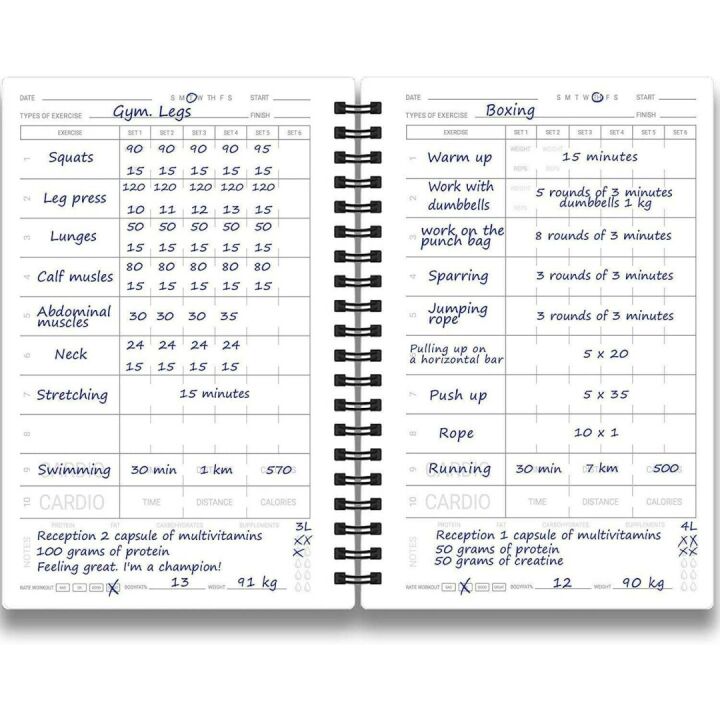 Fitness Log Book & Planner for Effective Goal Tracking