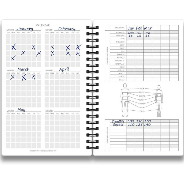 Fitness Log Book & Planner for Effective Goal Tracking