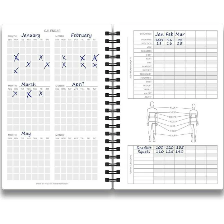 Fitness Log Book & Planner for Effective Goal Tracking