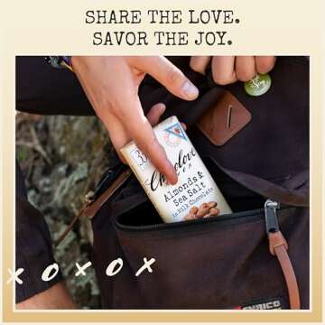 Chocolove Almond & Sea Salt Chocolate Bars - Non GMO, 12 Pack