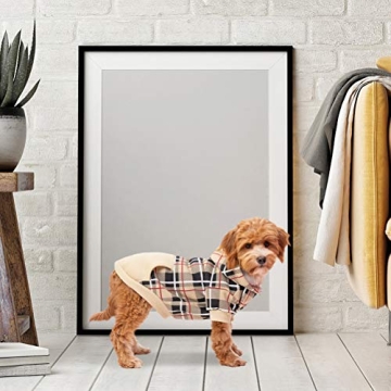 EXPAWLORER Plaid Dog Hoodie Warm British Style Sweater