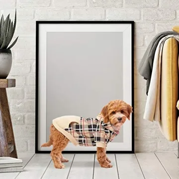 EXPAWLORER Plaid Dog Hoodie Warm British Style Sweater