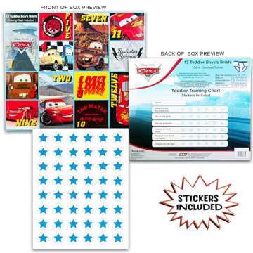 Disney Pixar Cars 12pk Unboxing Briefs for Kids