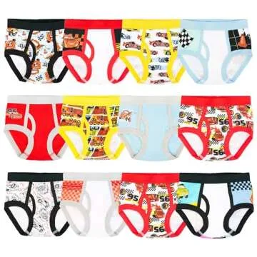 Disney Pixar Cars 12pk Unboxing Briefs for Kids