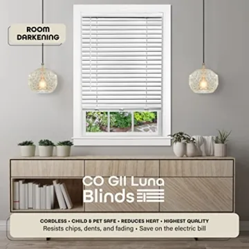 Achim Cordless Room Darkening Blinds - 35x64 White