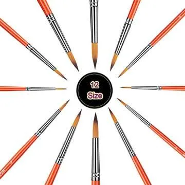 Watercolor Paint Brushes Set - 12Pcs for Artists & Enthusiasts