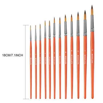 Watercolor Paint Brushes Set - 12Pcs for Artists & Enthusiasts