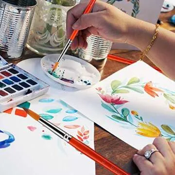 Watercolor Paint Brushes Set - 12Pcs for Artists & Enthusiasts
