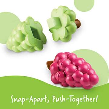 Learning Resources Snap-n-learn Fruit Shapers,Fine Motor Toy for Toddlers, Ages 2+