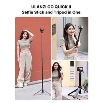 57in Extendable Selfie Tripod for Action Cameras