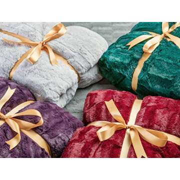 Chanasya Premium Faux Fur Throw Blanket - Luxe Comfort