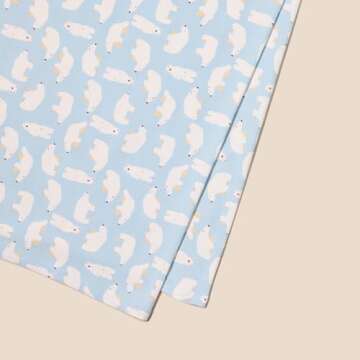 Amazon Essentials x Sofia Grainge Unisex Babies' Swaddle Blanket, Pack of 3, Bunnies/Pale Blue/Polar Bear, One Size