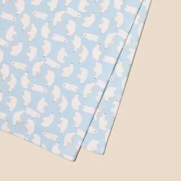 Amazon Essentials x Sofia Grainge Unisex Babies' Swaddle Blanket, Pack of 3, Bunnies/Pale Blue/Polar Bear, One Size