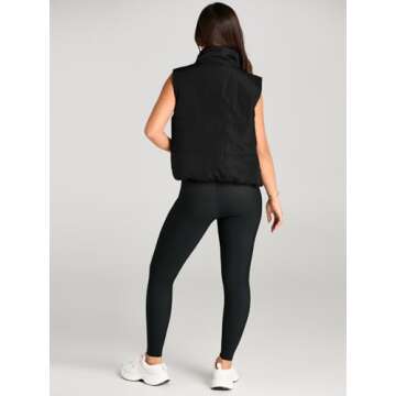 AUTOMET Women Sleeveless Winter Puffer Vest with Pockets