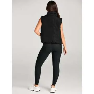 AUTOMET Women Sleeveless Winter Puffer Vest with Pockets