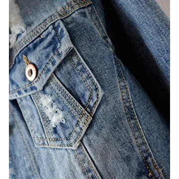 Shop Kedera Distressed Denim Jacket for Women