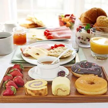 Large Acacia Wood Serving Trays for Elegant Entertaining