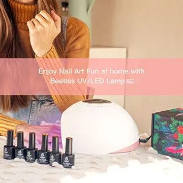 Beetles Gel Nail Polish LED Nail Lamp - 84W Nail Dryer Curing Nail Polish Gel Set/Base Gel/Top Coat/Poly Nail Gel Extension for Professional Gel Manicure Kit Nail Art Design Salon DIY at Home