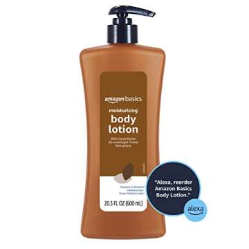 Amazon Basics Cocoa Butter Body Lotion, Lightly scented, 20.3 fl oz
