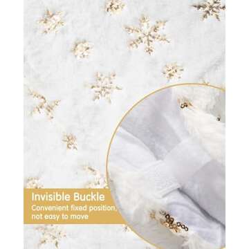 Christmas Tree Skirt Large Faux Fur Holiday Decor 48 Inch