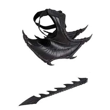 Himine Dragon Wings Props Cosplay Wing With Tail (Black)