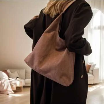 Stylish LIERWOI Suede Purse for Women - Perfect for Everyday