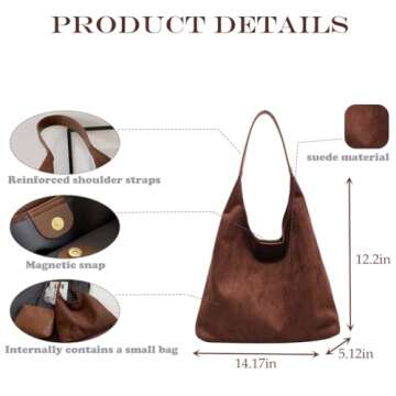 Stylish LIERWOI Suede Purse for Women - Perfect for Everyday