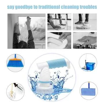 SZFIXEZ Electric Spin Scrubber, Electric Cleaning Brush Scrubber for Bathroom Electric Spin Cleaner ...