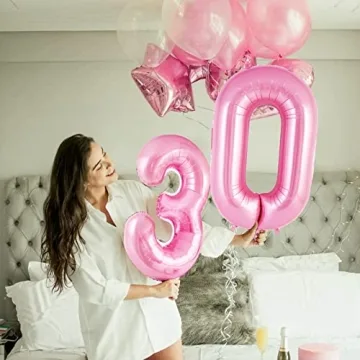 40-Inch Pink Number 0 Balloon for Celebrations
