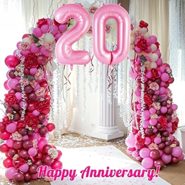 40-Inch Pink Number 0 Balloon for Celebrations