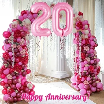 40-Inch Pink Number 0 Balloon for Celebrations
