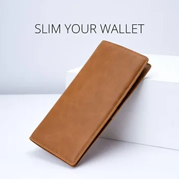 Slim Vegan Leather Women's Wallet RFID Blocking Secure