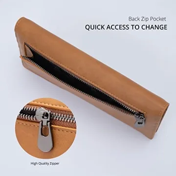 Slim Vegan Leather Women's Wallet RFID Blocking Secure