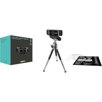 logitech C922 Pro Stream Webcam 1080P Camera for HD Video Streaming & Recording 960-001087(Renewed)
