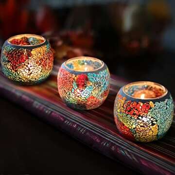 Votive Candle Holders for Table Centerpiece (NO Candles) Wedding Dinner by Candlelight,Tea Light Hol...