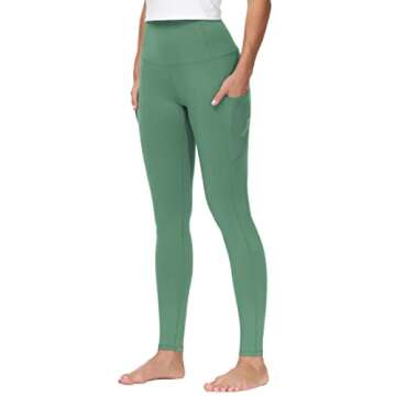 THE GYM PEOPLE Thick High Waist Yoga Pants with Pockets, Tummy Control Workout Running Yoga Leggings...